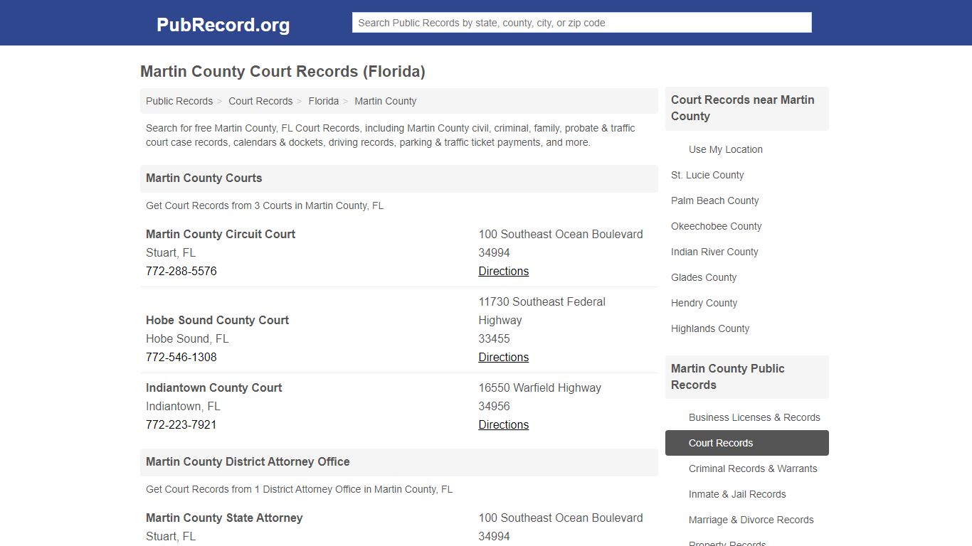 Free Martin County Court Records (Florida Court Records)